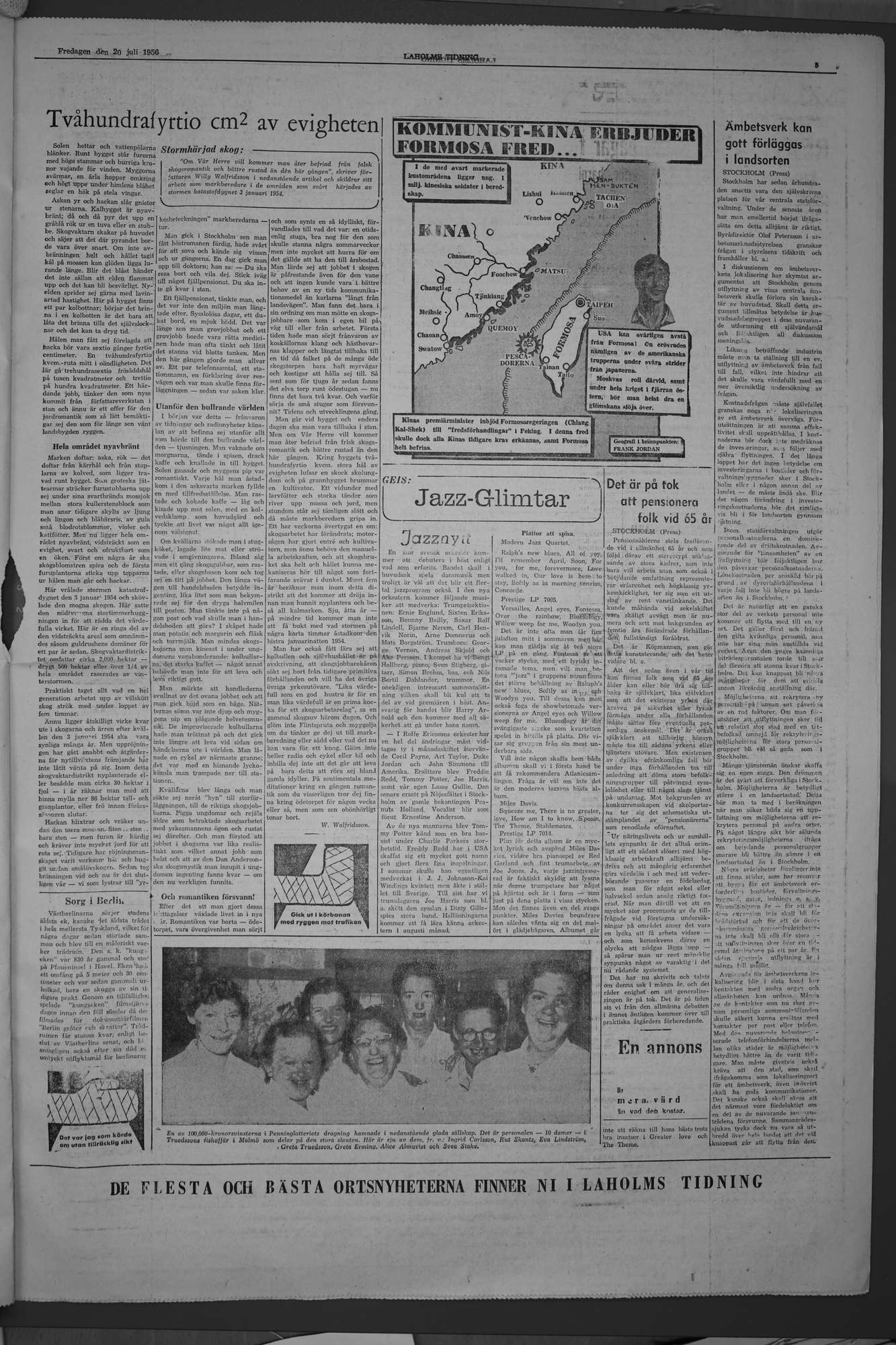 Laholms Tidning Fredag 20 juli 1956, sida 5