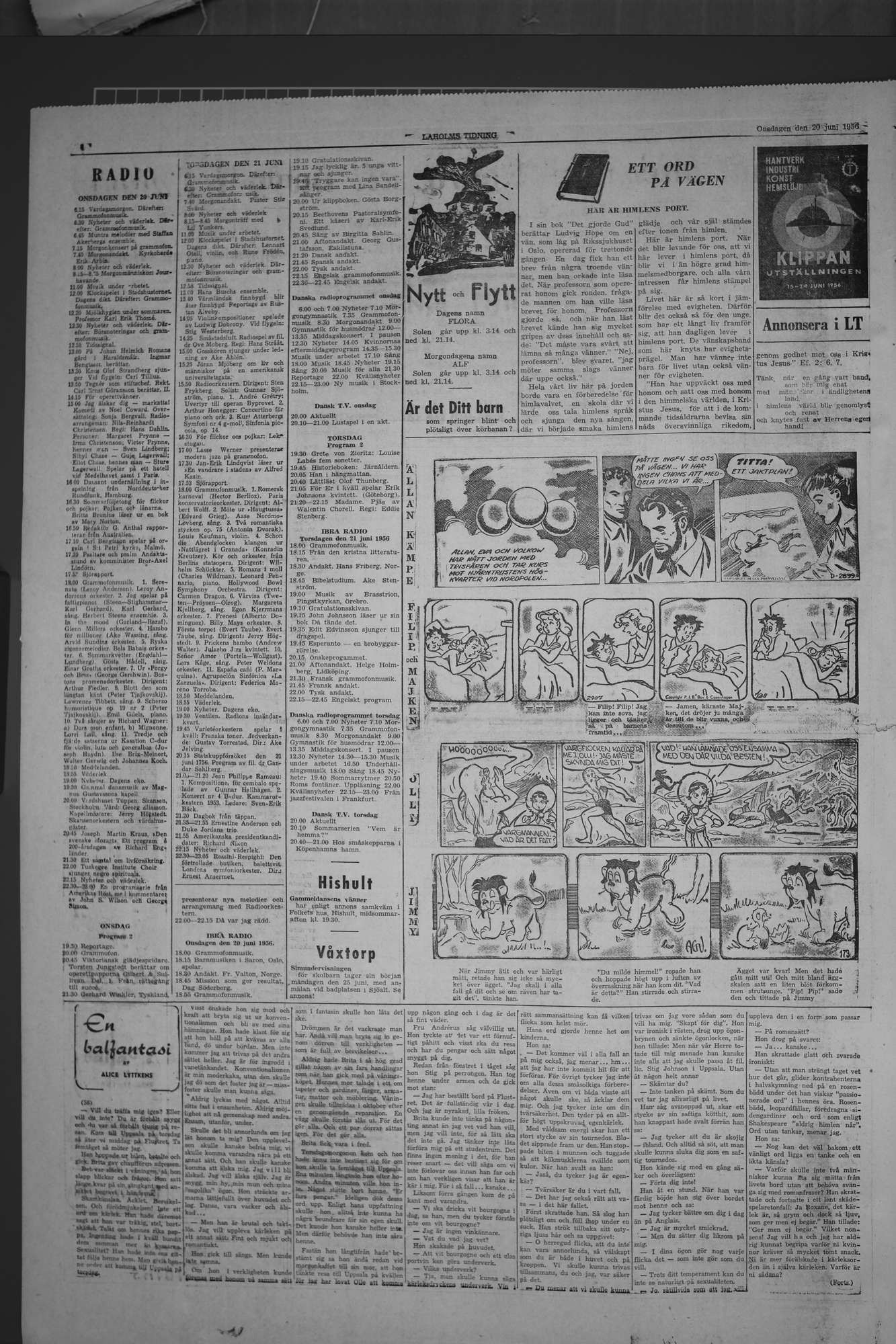 Laholms Tidning Onsdag 20 juni 1956, sida 4