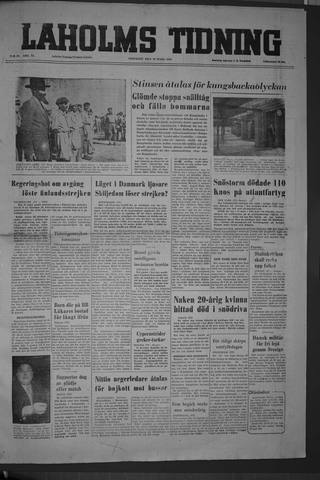 Förstasidan, Tisdag 20 mars 1956