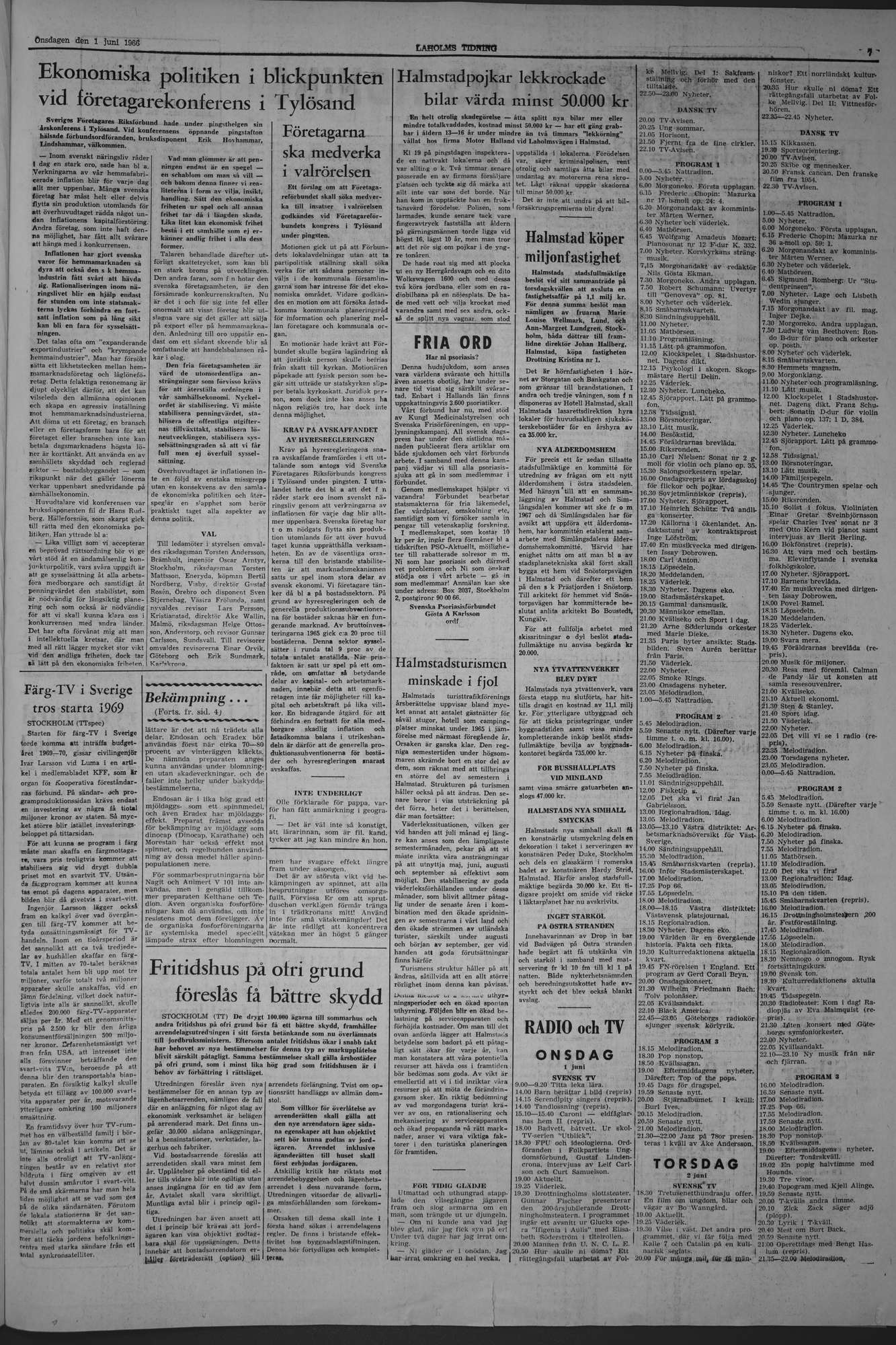 Laholms Tidning Onsdag 1 juni 1966, sida 7