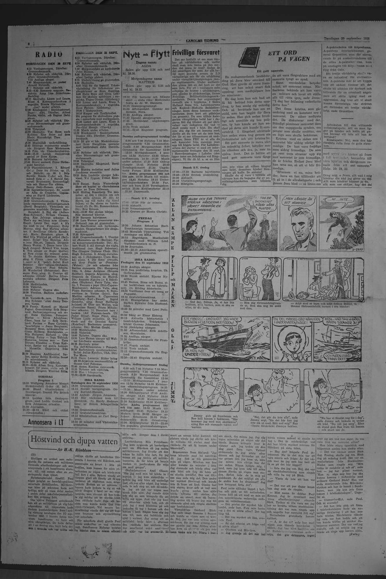 Laholms Tidning Torsdag 20 september 1956, sida 6