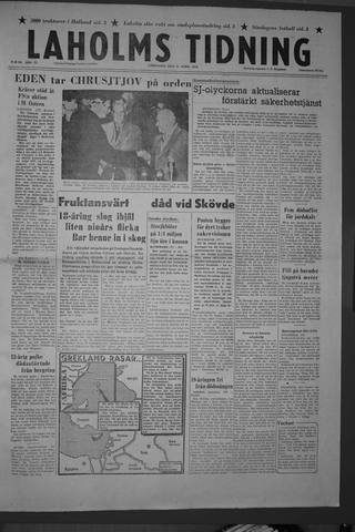 Förstasidan, Lördag 21 april 1956