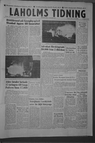 Förstasidan, Fredag 21 december 1956
