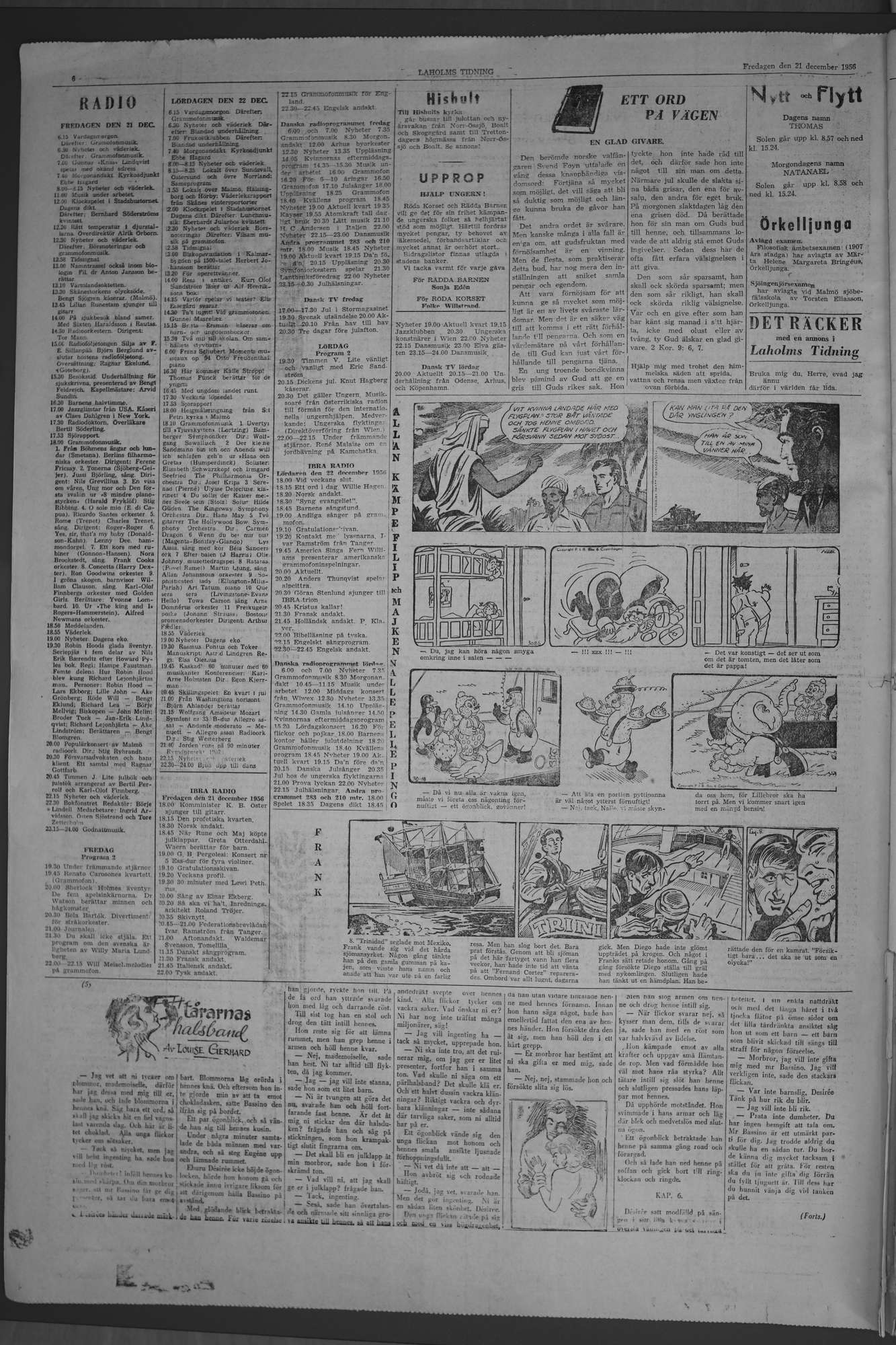 Laholms Tidning Fredag 21 december 1956, sida 6