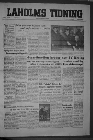 Förstasidan, Onsdag 21 mars 1956