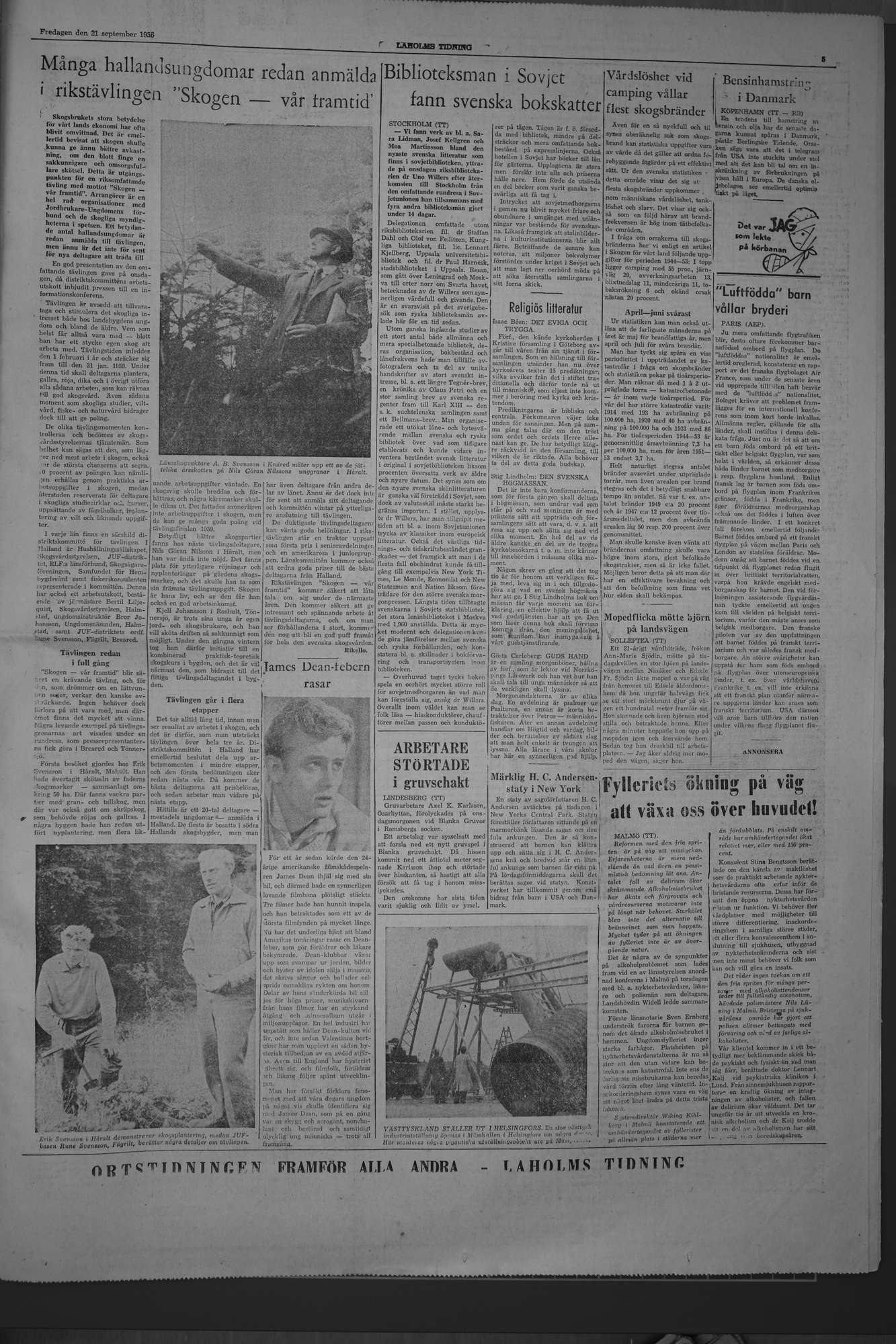Laholms Tidning Fredag 21 september 1956, sida 5