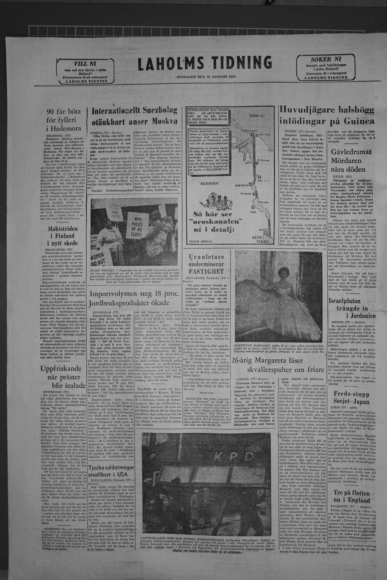 Laholms Tidning Onsdag 22 augusti 1956, sida 8