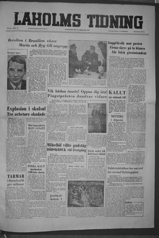 Förstasidan, Onsdag 22 februari 1956