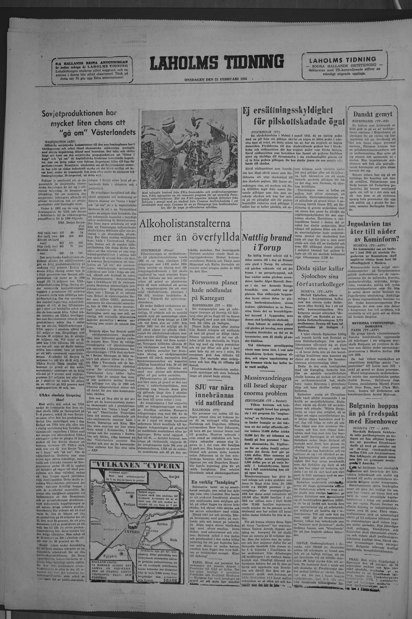 Laholms Tidning Onsdag 22 februari 1956, sida 8