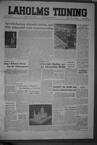 Förstasidan, Torsdag 22 mars 1956