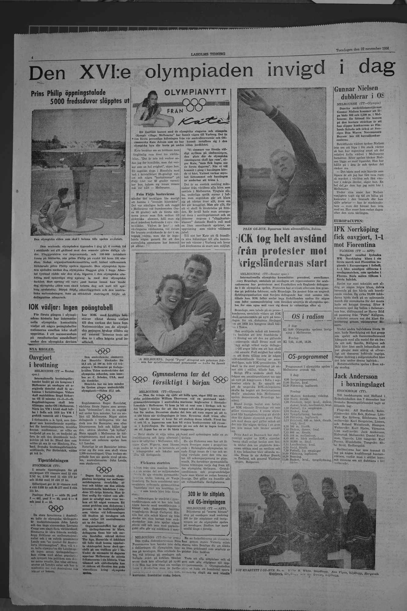 Laholms Tidning Torsdag 22 november 1956, sida 4