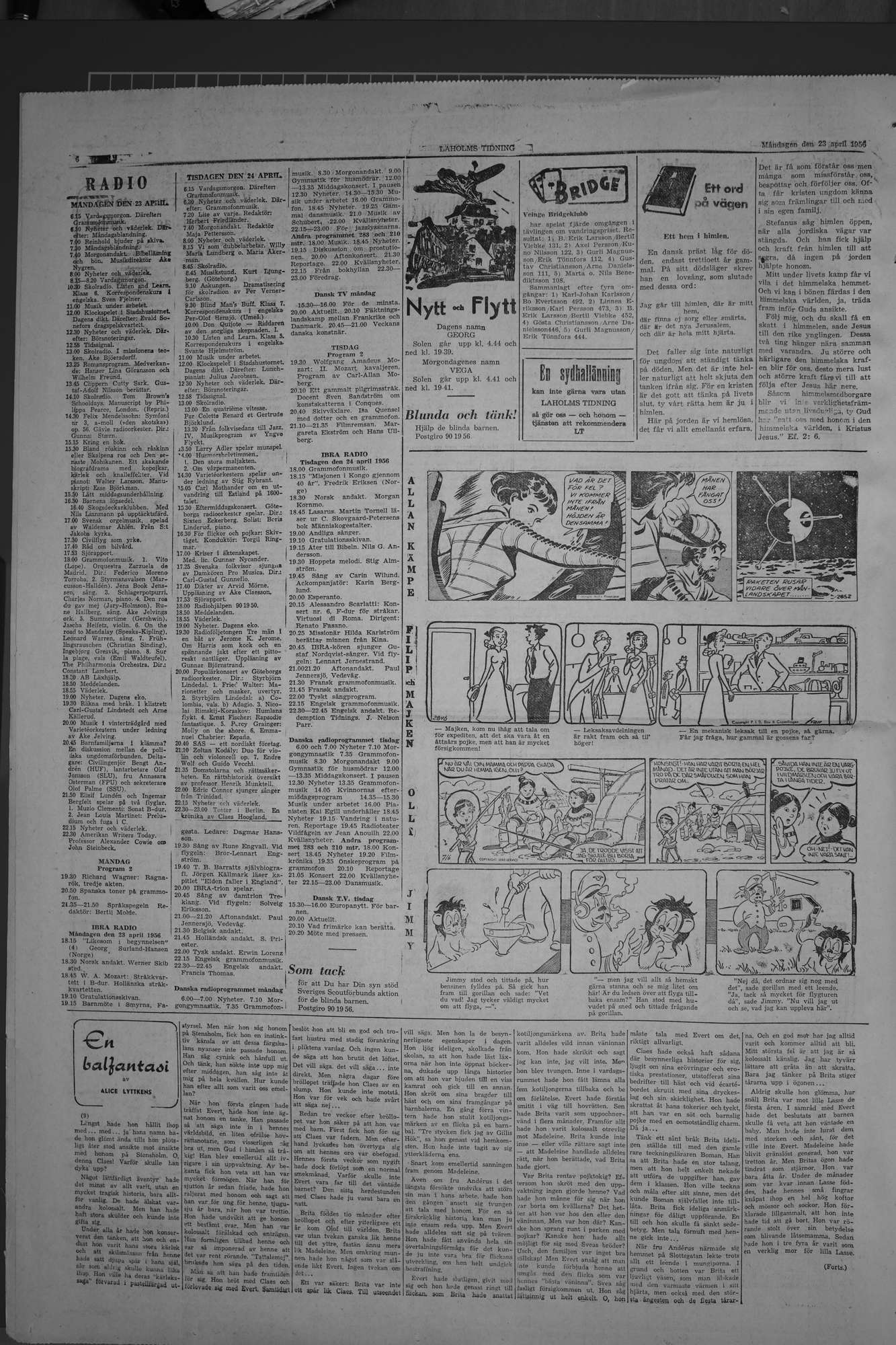 Laholms Tidning Måndag 23 april 1956, sida 6