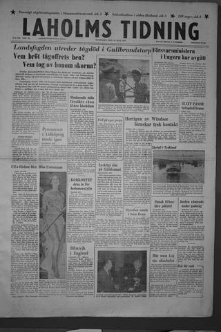 Förstasidan, Måndag 23 juli 1956