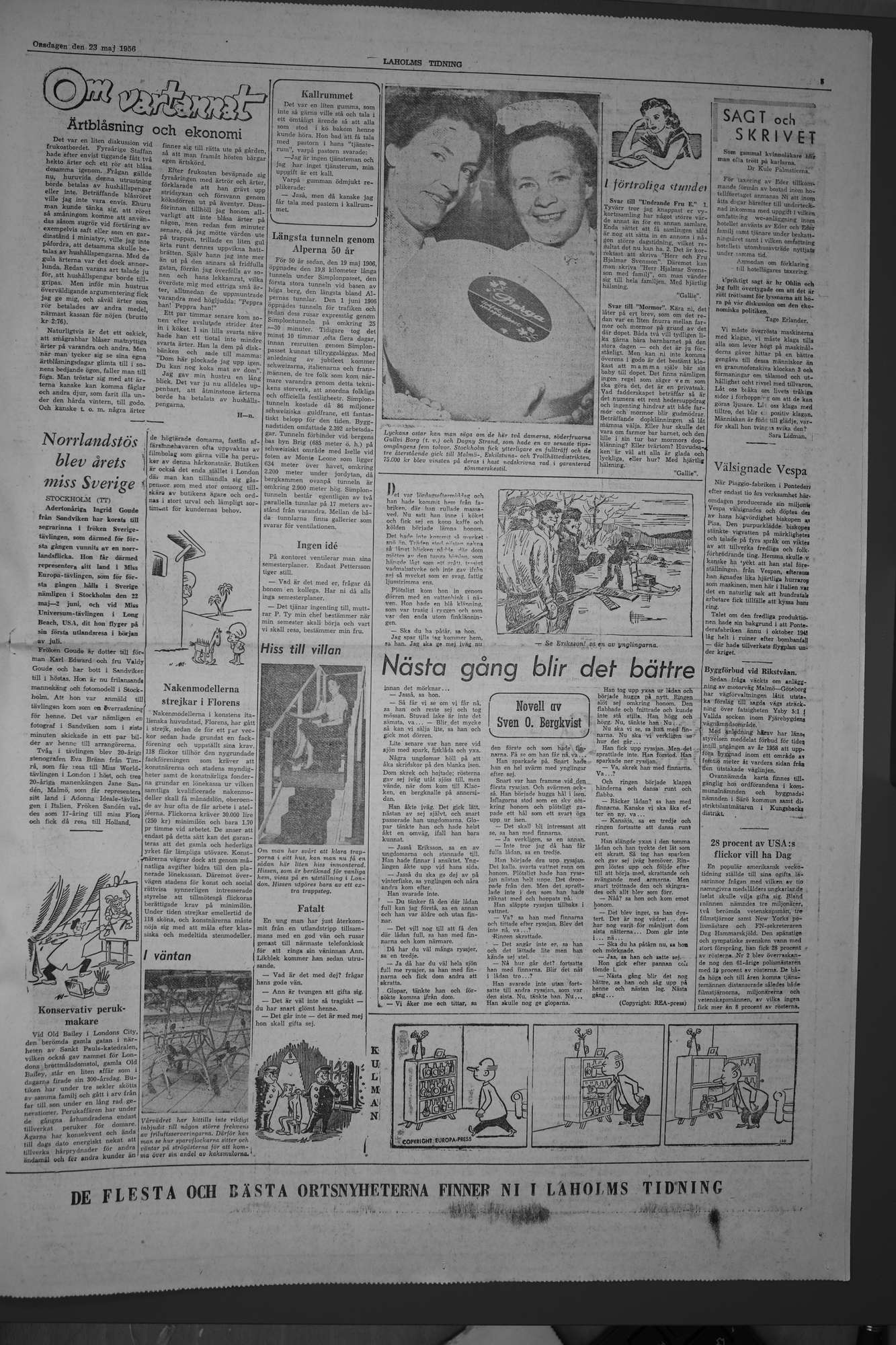 Laholms Tidning Onsdag 23 maj 1956, sida 5