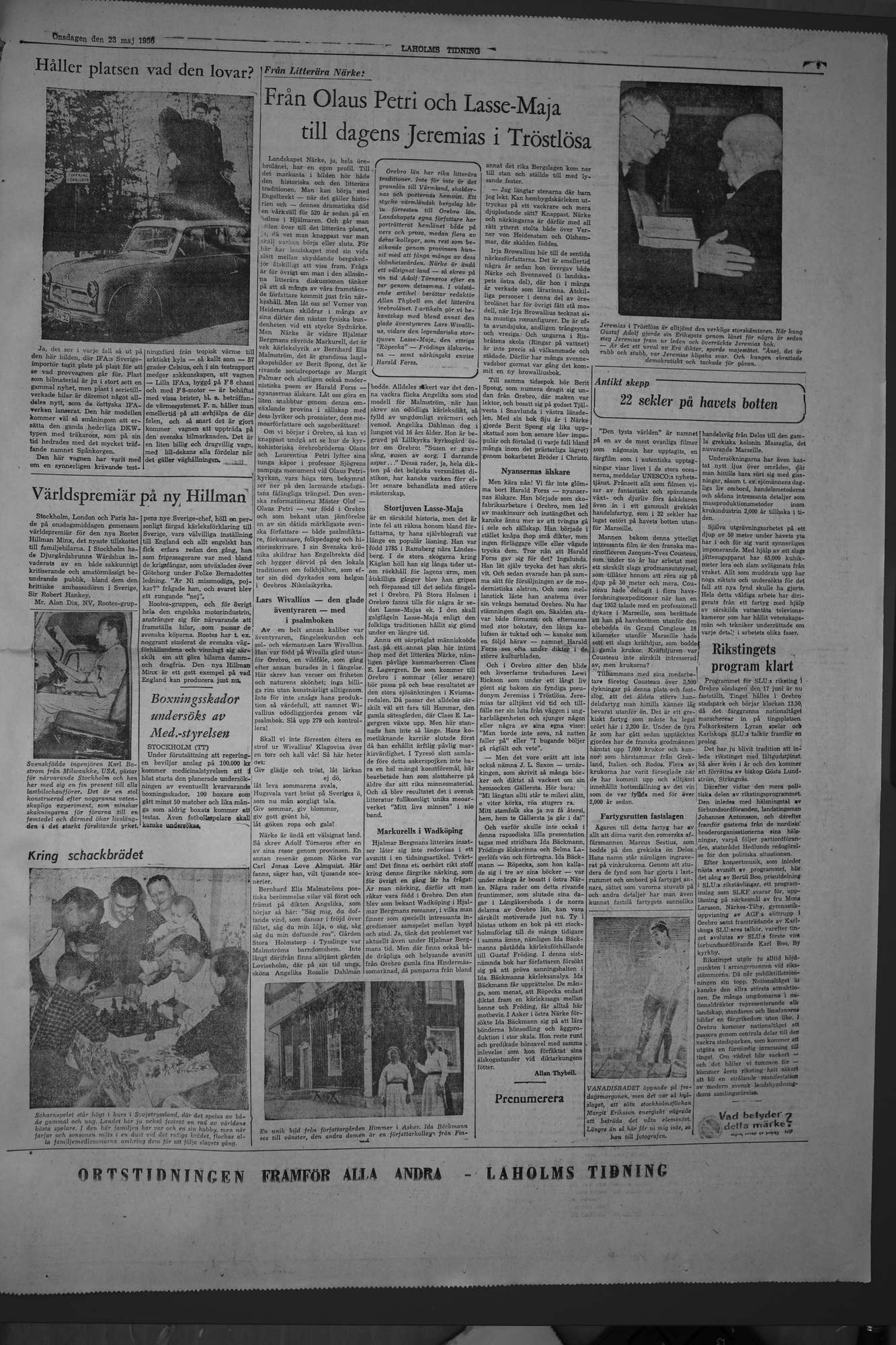 Laholms Tidning Onsdag 23 maj 1956, sida 7