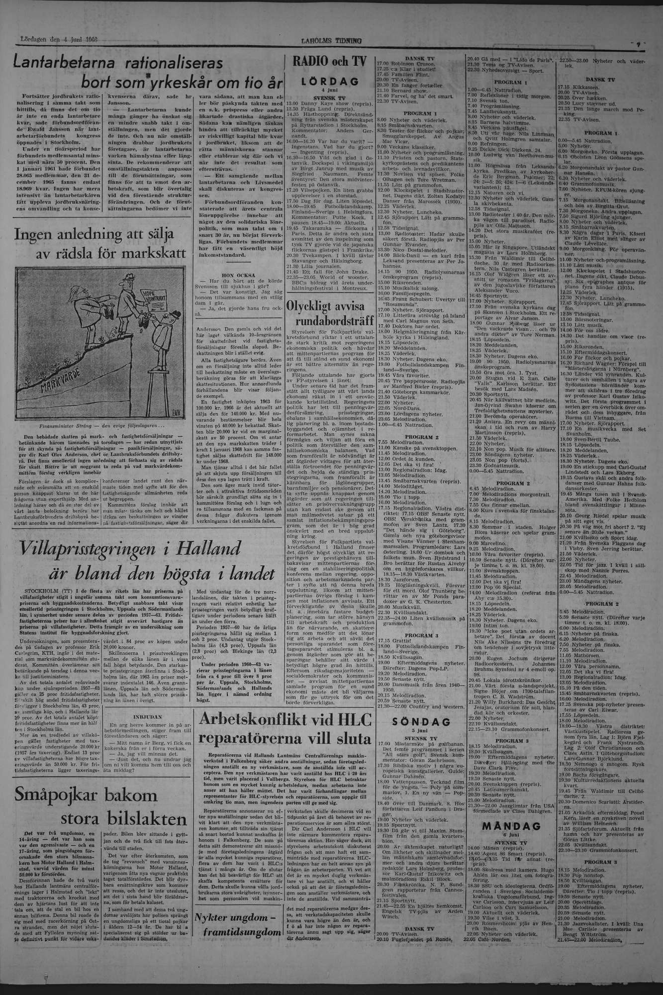 Laholms Tidning Lördag 4 juni 1966, sida 7