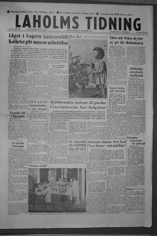 Förstasidan, Måndag 24 december 1956