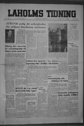 Förstasidan, Tisdag 24 januari 1956