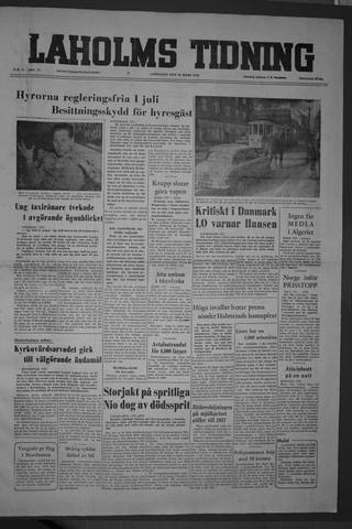 Förstasidan, Lördag 24 mars 1956