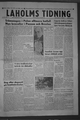 Förstasidan, Onsdag 24 oktober 1956