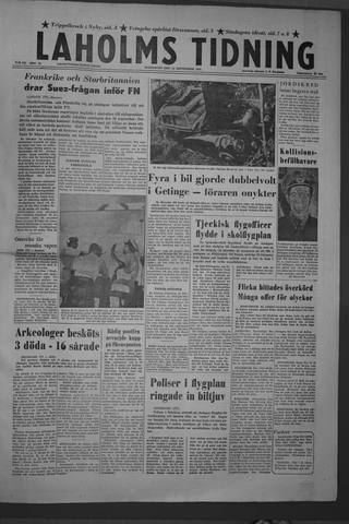 Förstasidan, Måndag 24 september 1956