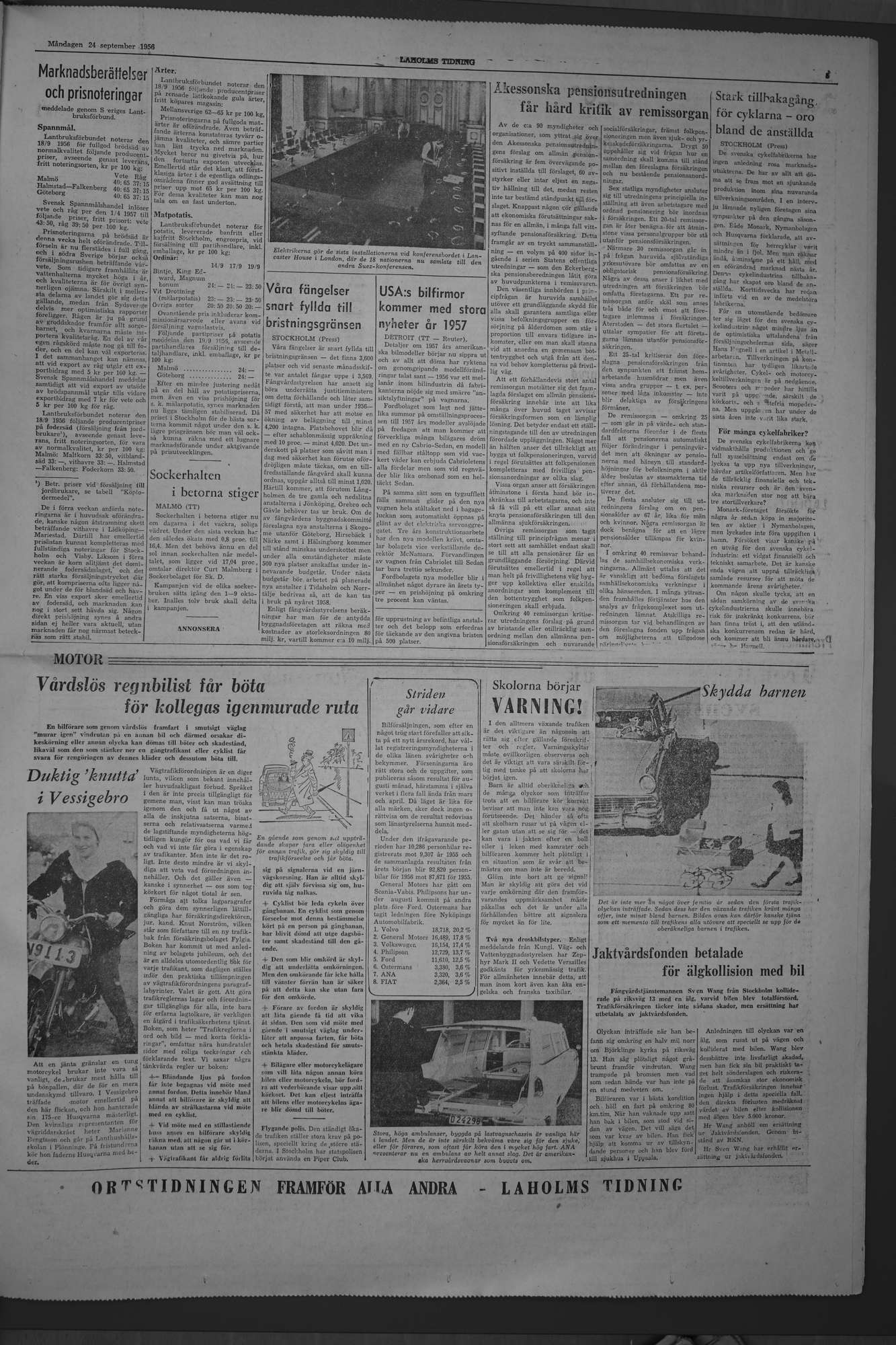 Laholms Tidning Måndag 24 september 1956, sida 5