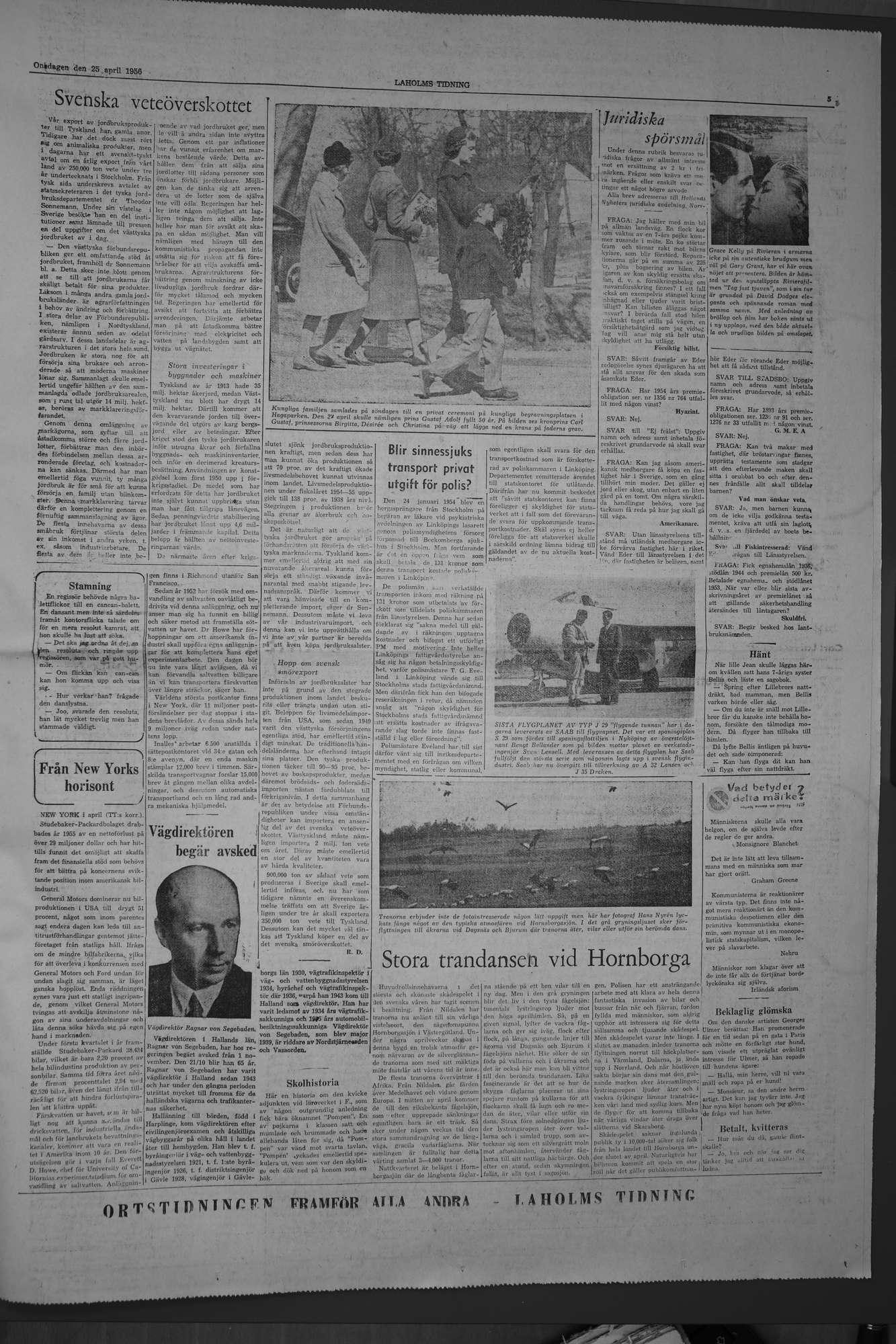 Laholms Tidning Onsdag 25 april 1956, sida 5