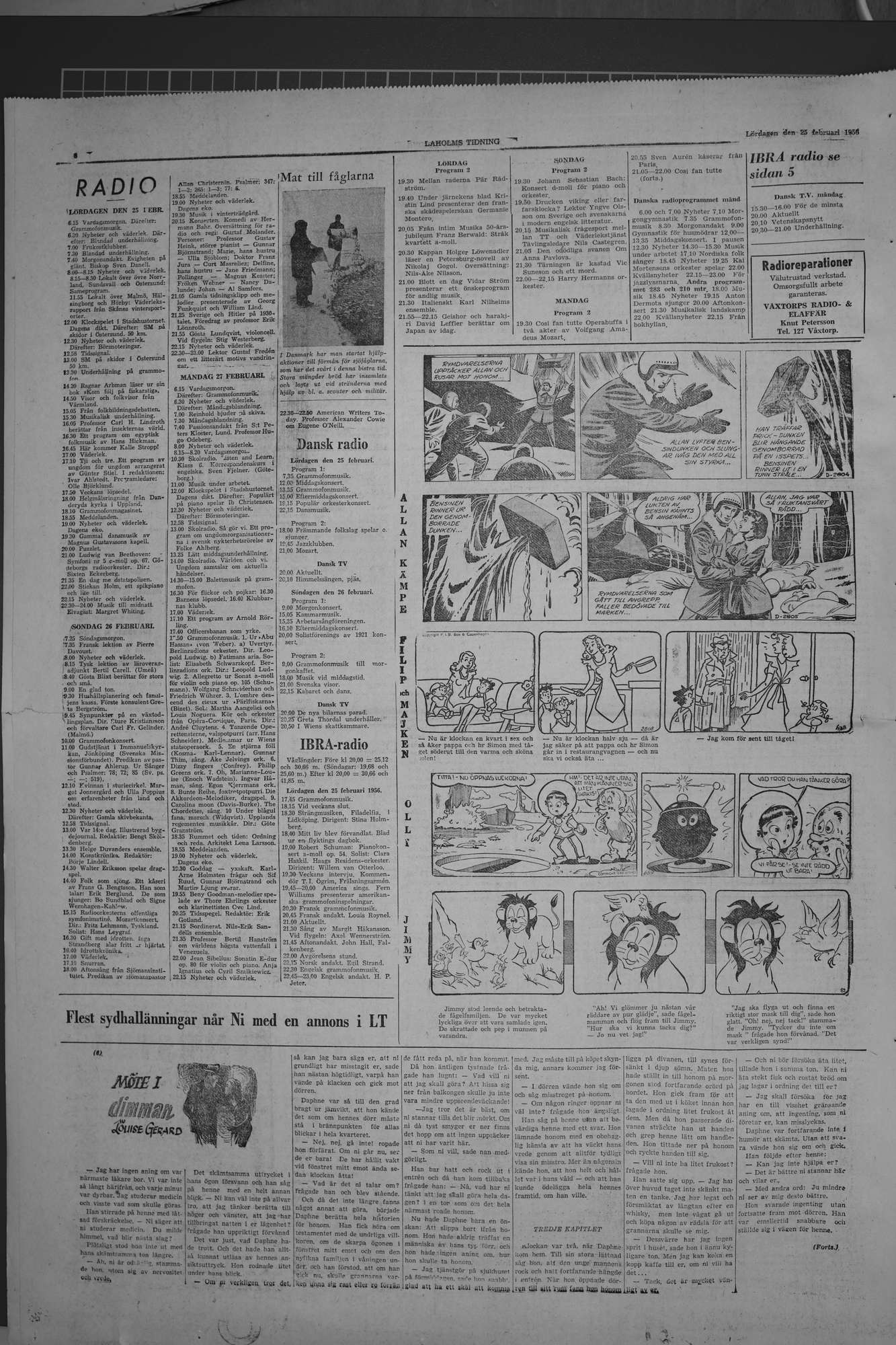 Laholms Tidning Lördag 25 februari 1956, sida 6