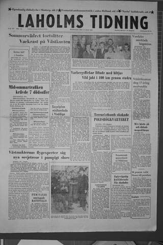 Förstasidan, Måndag 25 juni 1956
