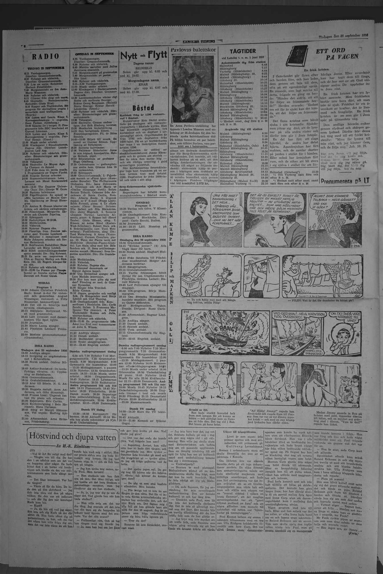 Laholms Tidning Tisdag 25 september 1956, sida 6