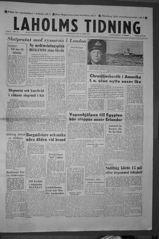 Förstasidan, Torsdag 26 april 1956