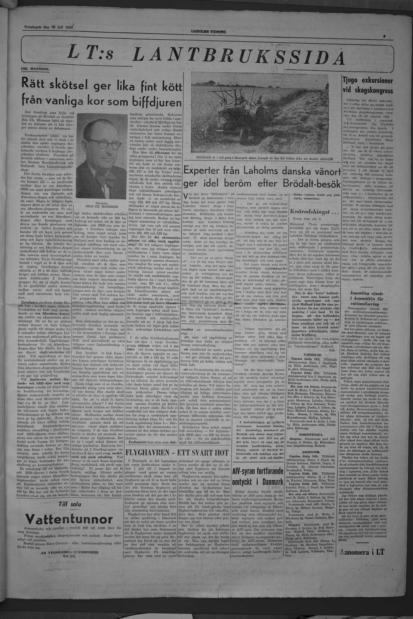 Laholms Tidning Torsdag 26 juli 1956, sida 5