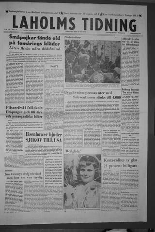 Förstasidan, Lördag 26 maj 1956