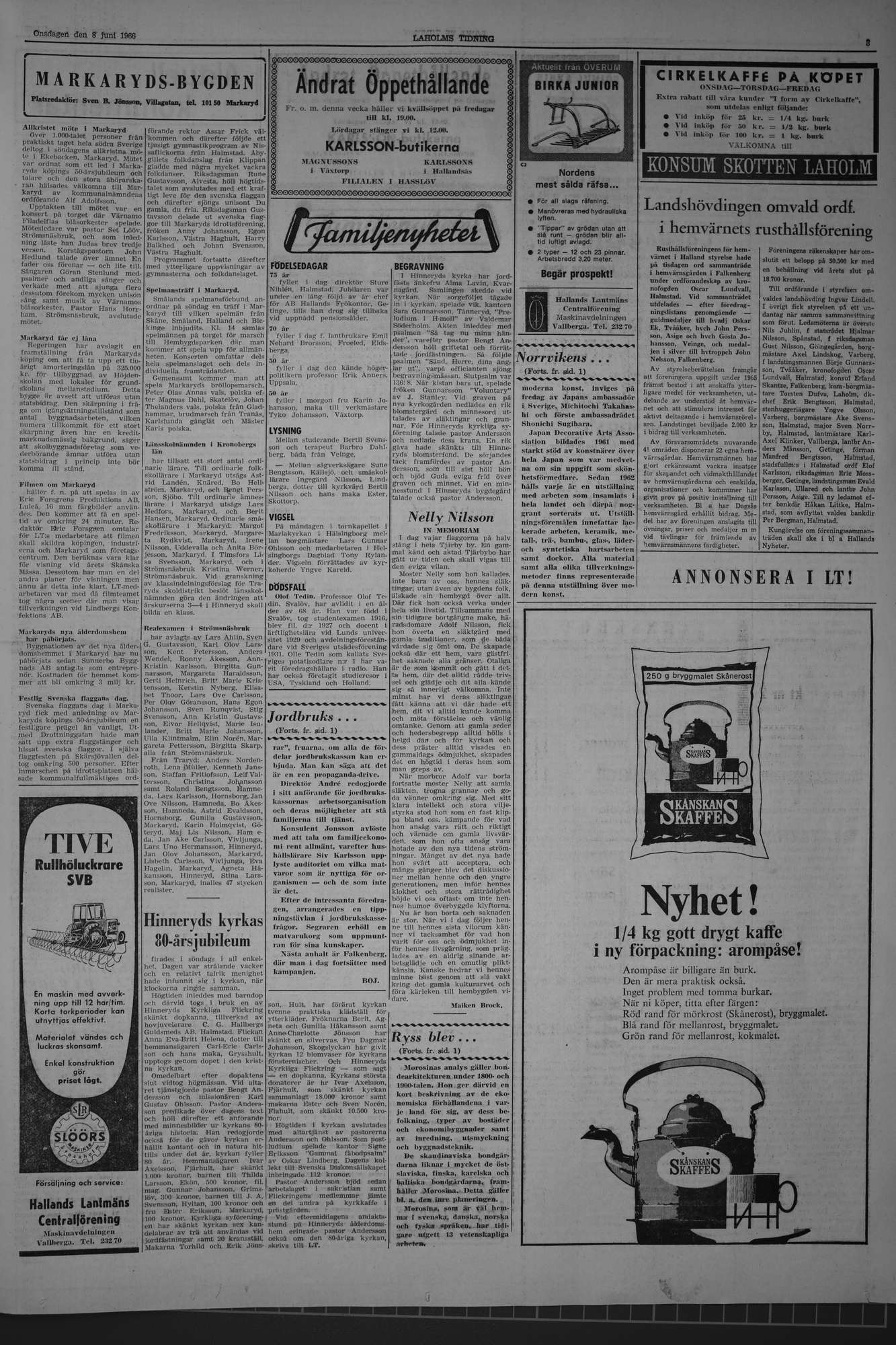 Laholms Tidning Onsdag 8 juni 1966, sida 3