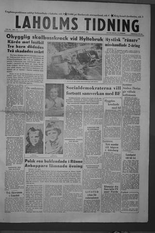 Förstasidan, Onsdag 26 september 1956