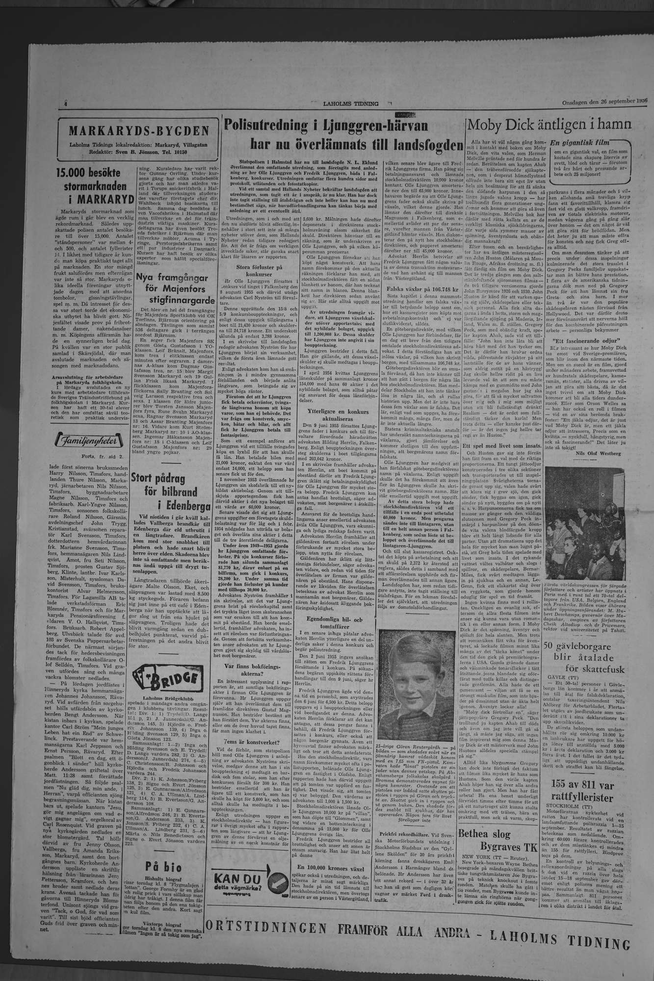 Laholms Tidning Onsdag 26 september 1956, sida 4