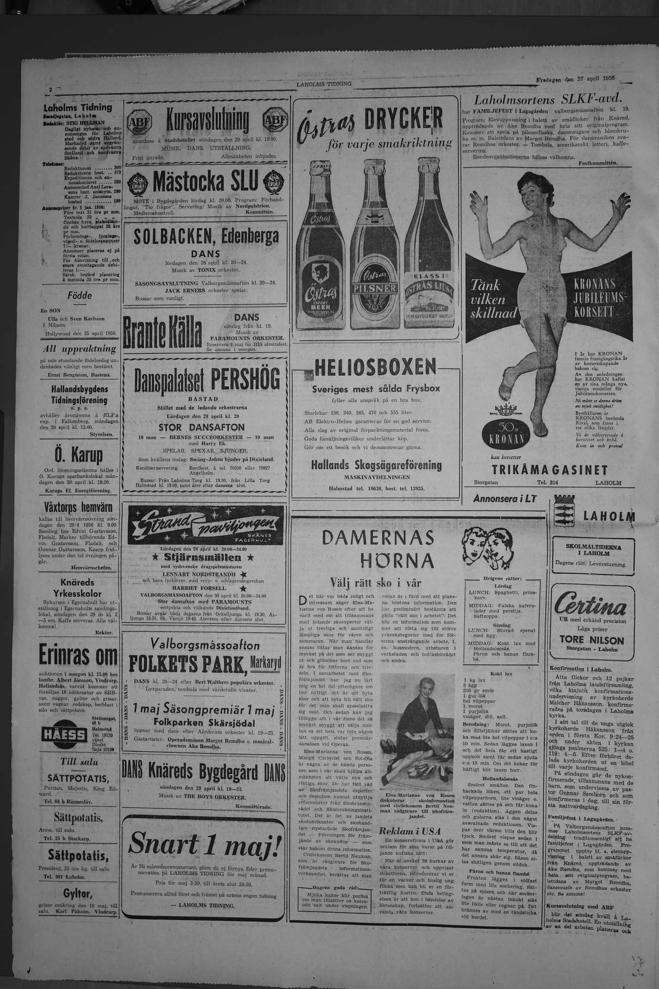 Laholms Tidning Fredag 27 april 1956, sida 2