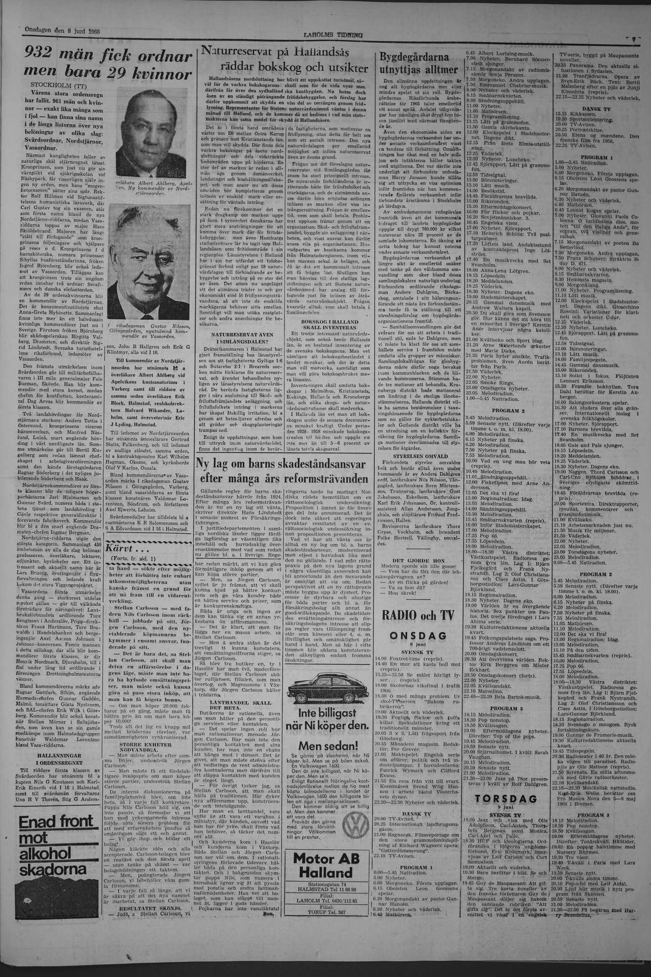 Laholms Tidning Onsdag 8 juni 1966, sida 7