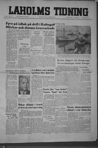 Förstasidan, Måndag 27 februari 1956