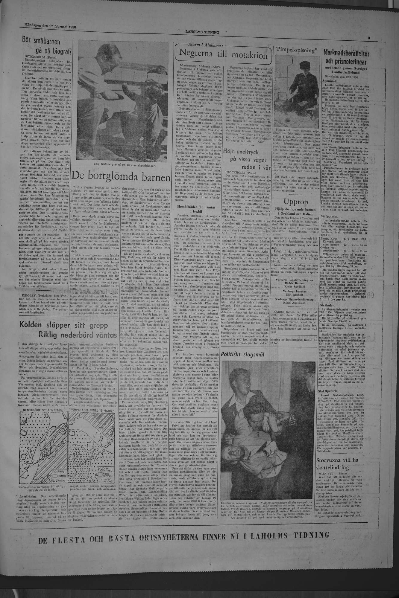 Laholms Tidning Måndag 27 februari 1956, sida 5