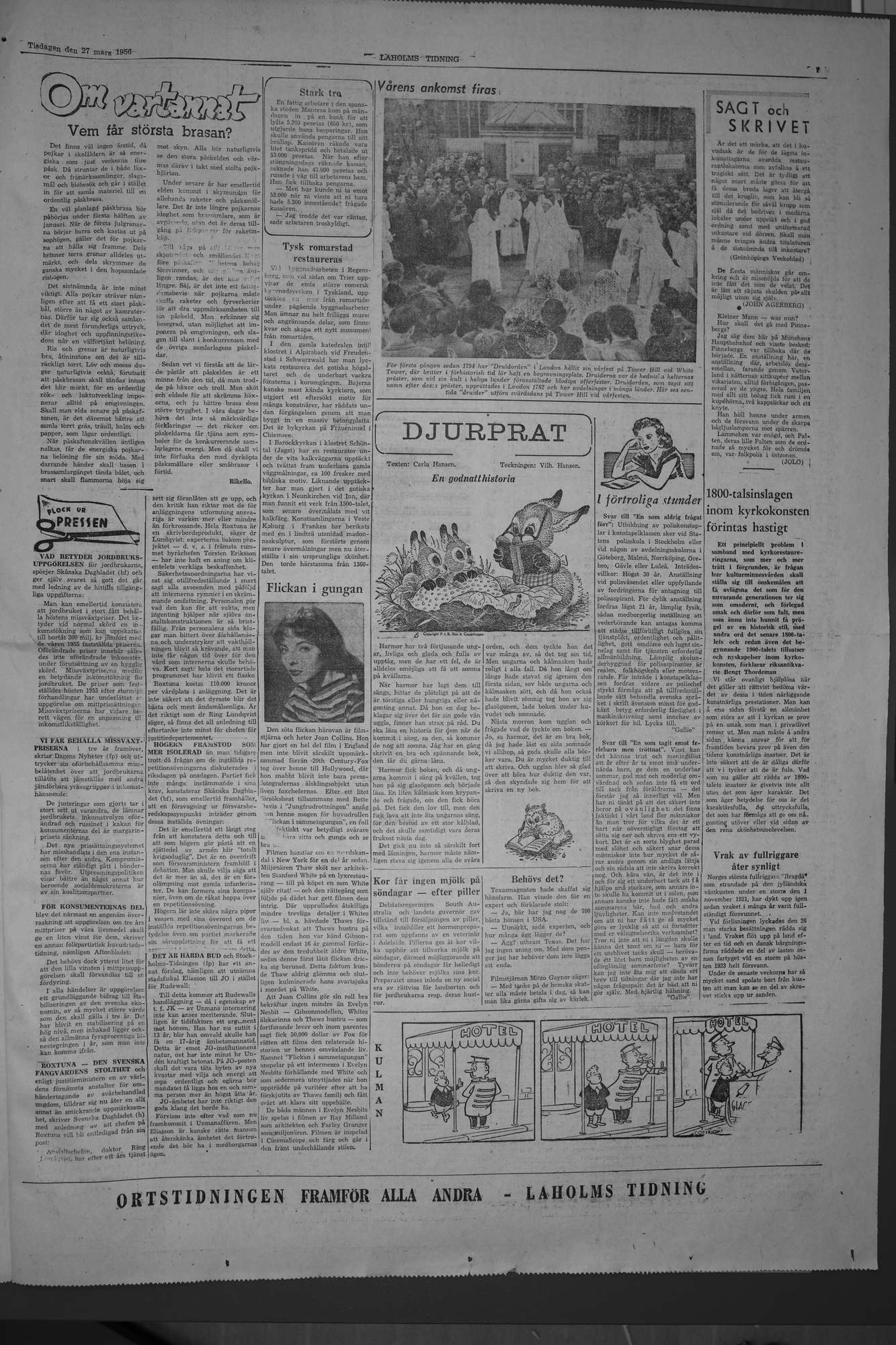 Laholms Tidning Tisdag 27 mars 1956, sida 7