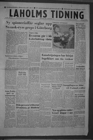 Förstasidan, Fredag 28 december 1956