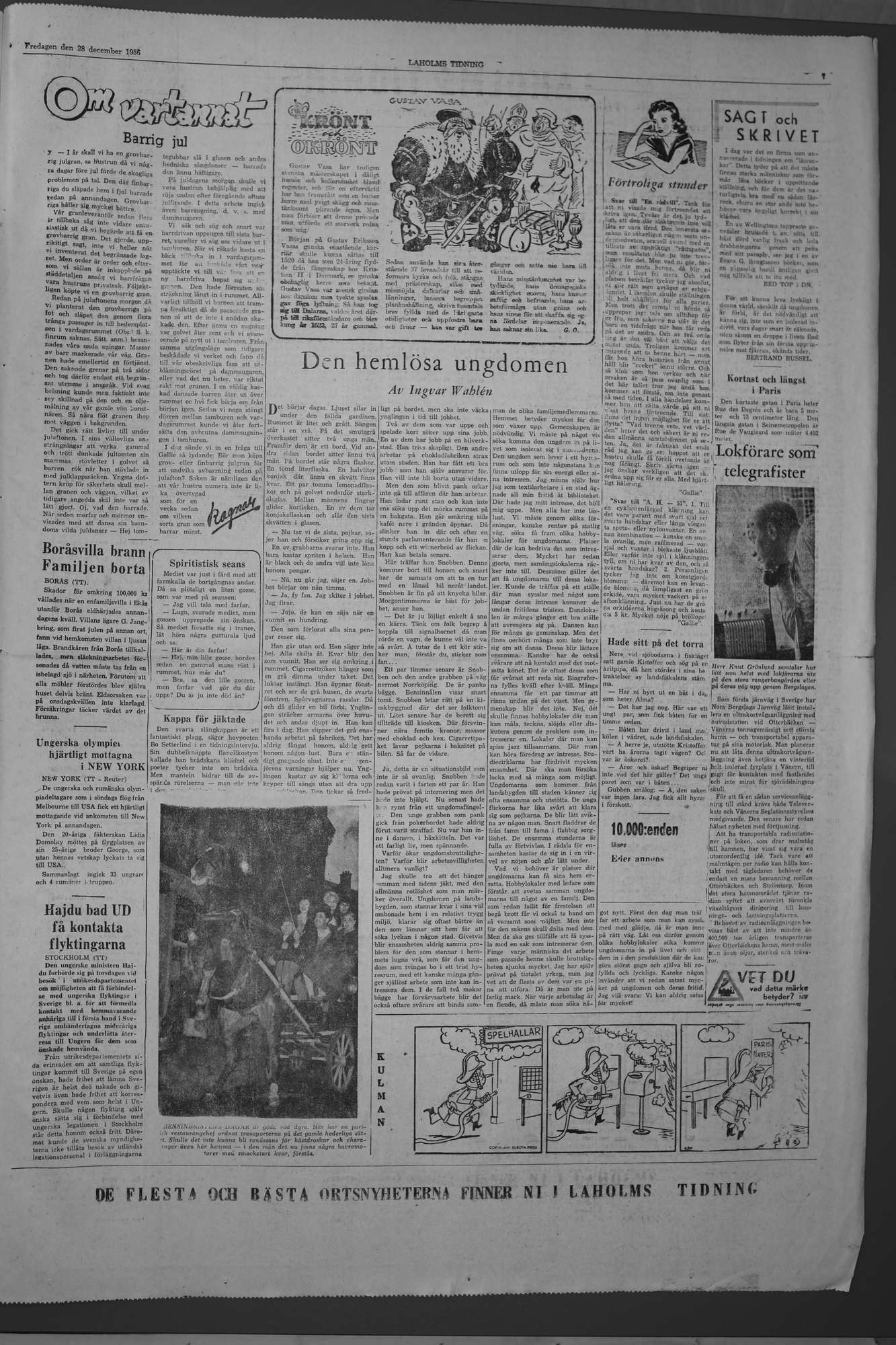 Laholms Tidning Fredag 28 december 1956, sida 7