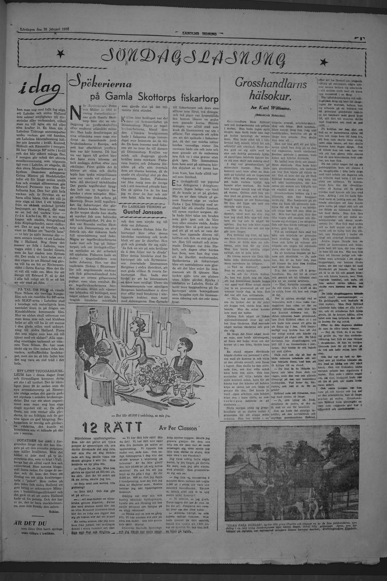 Laholms Tidning Lördag 28 januari 1956, sida 7