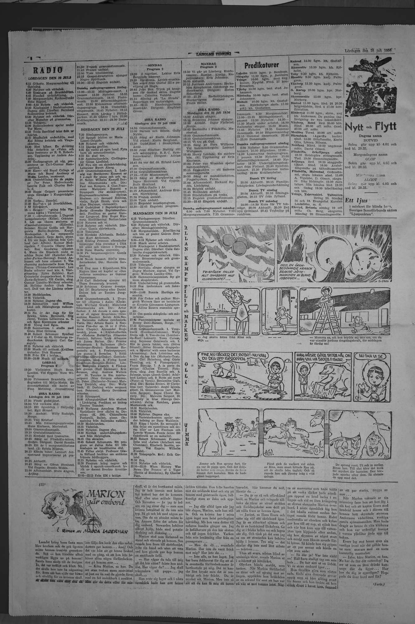 Laholms Tidning Lördag 28 juli 1956, sida 6