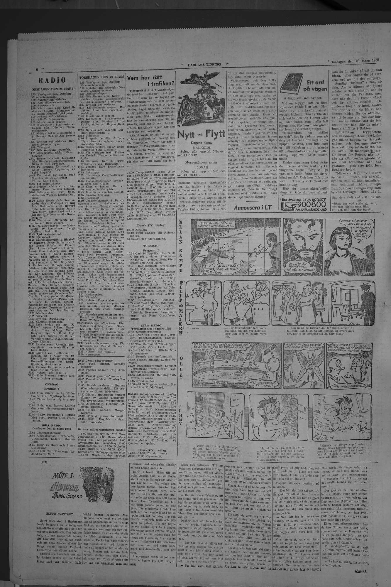 Laholms Tidning Onsdag 28 mars 1956, sida 6
