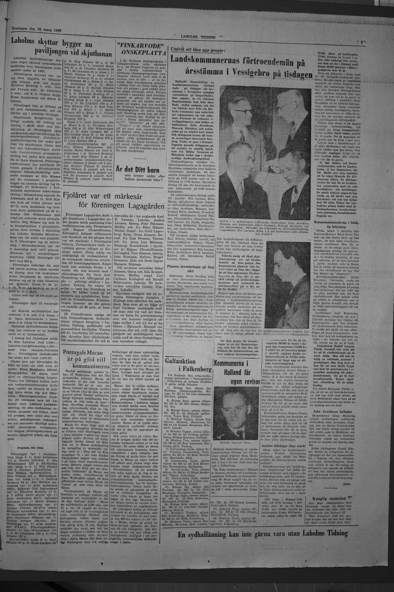 Laholms Tidning Onsdag 28 mars 1956, sida 7