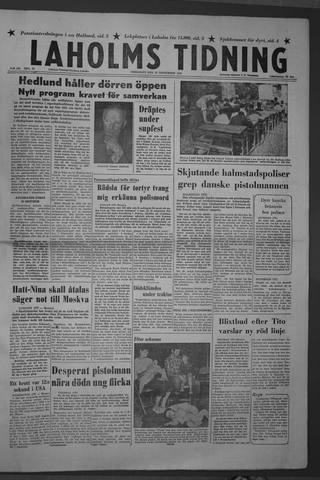 Förstasidan, Fredag 28 september 1956