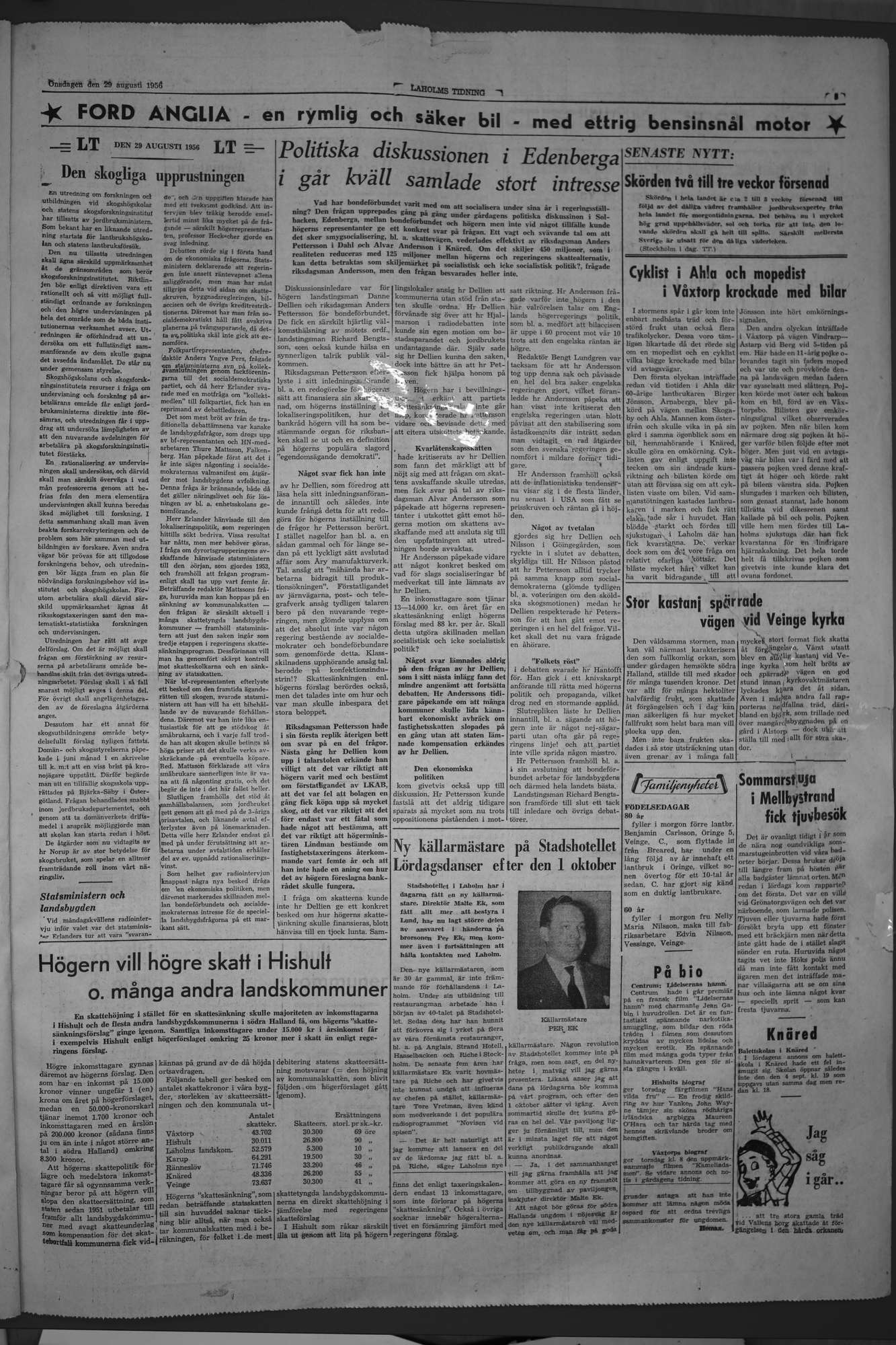 Laholms Tidning Onsdag 29 augusti 1956, sida 3