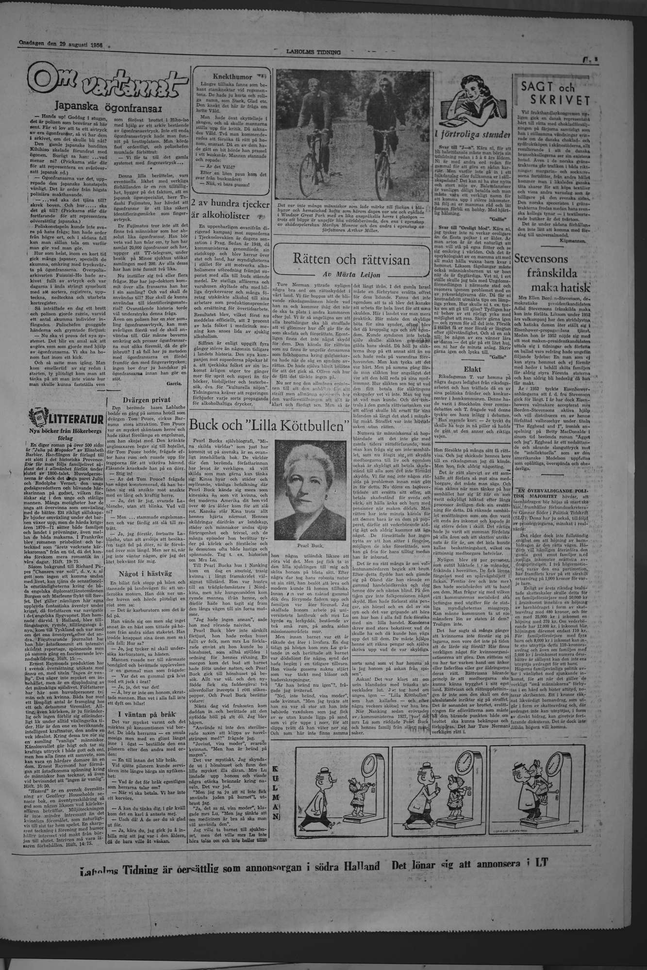 Laholms Tidning Onsdag 29 augusti 1956, sida 5